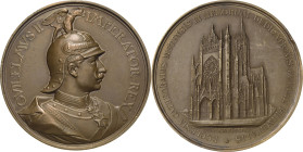 Brandenburg-Preußen
Wilhelm II. 1888-1918 Bronzemedaille 1903 (Lauer) Einweihung des Westportales der Kathedrale Saint-Étienne zu Metz. Brustbild in ...