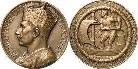 Brandenburg-Preußen
Wilhelm II. 1888-1918 Bronzemedaille 1913 (H.Z./Mayer & Wilhelm) Auf sein 25-jähriges Regierungsjubiläum. Brustbild mit Krone nac...