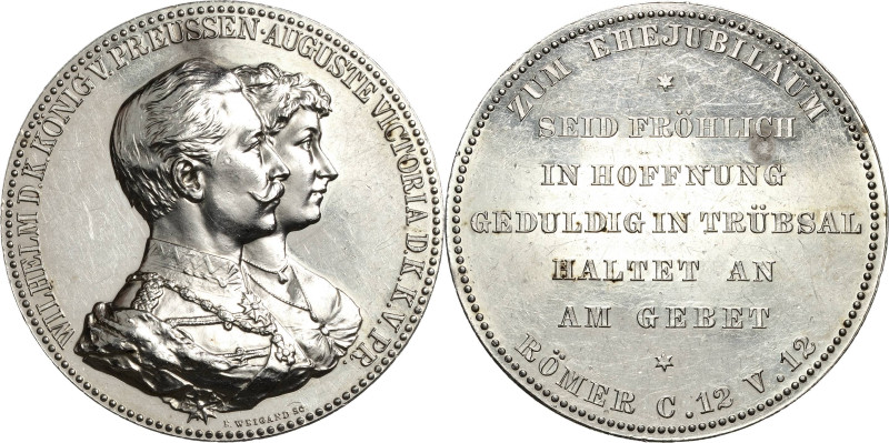 Brandenburg-Preußen
Wilhelm II. 1888-1918 Silbermedaille o.J. (E. Weigand) Gesc...