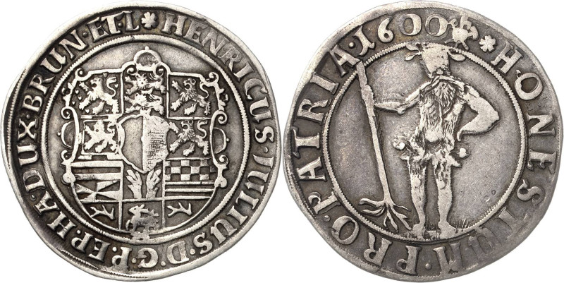 Braunschweig-Wolfenbüttel
Heinrich Julius 1589-1613 1/4 Taler 1600, Goslar Wild...