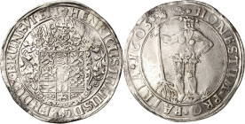 Braunschweig-Wolfenbüttel
Heinrich Julius 1589-1613 Taler 1605, Zellerfeld Wilder Mann. HONESTVM PRO PATRIA (= Ehrenhaft für die Heimat) Welter 645 A...