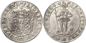 Braunschweig-Wolfenbüttel
Friedrich Ulrich 1613-1634 1/2 Taler 1624, Zellerfeld Wilder Mann. DEO ET PATRIAE (= Für Gott und Vaterland) Welter 1061 Se...
