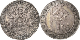Braunschweig-Wolfenbüttel
Friedrich Ulrich 1613-1634 Taler 1625, HL-Goslar oder Zellerfeld Wilder Mann. DEO ET PATRIA (= Für Gott und Vaterland) Welt...