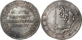 Braunschweig-Wolfenbüttel
Christian von Halberstadt 1616-1626 Taler 1622, Lippstadt Pfaffenfeindtaler. GOTTES FREVNDT DER PFAFFEN FEINDT Welter 1381 ...