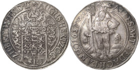 Braunschweig-Wolfenbüttel
August der Jüngere 1635-1666 Taler 1637, HS-Zellerfeld Wilder Mann. ALLES MIT BEDACHT Welter 819 Davenport 6337 var Min. Be...