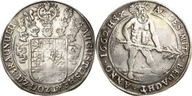 Braunschweig-Wolfenbüttel
August der Jüngere 1635-1666 Taler 1662, HS-Zellerfeld Hausknechtstaler. ALLES MIT BEDACHT Welter 822 Davenport 6341 Rand m...