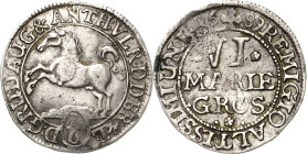 Braunschweig-Wolfenbüttel
Rudolf August und Anton Ulrich 1685-1704 6 Mariengroschen 1689, Zellerfeld Welter 2092 Knigge 53514/31 Knyph. 144 h Selten....