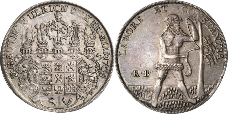 Braunschweig-Wolfenbüttel
Anton Ulrich, allein 1704-1714 Taler 1705, RB-Zellerf...