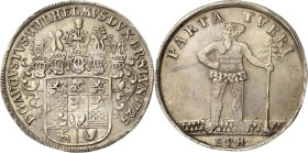 Braunschweig-Wolfenbüttel
August Wilhelm 1714-1731 Taler 1725, EPH-Zellerfeld Wilder Mann. PARTA TVERI (= Das Hervorgebrachte schützen) Welter 2376 D...