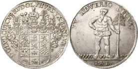 Braunschweig-Wolfenbüttel
Ludwig Rudolf 1731-1735 Taler 1733, IAB-Zellerfeld Wilder Mann. EX ADVERSO DECVS (= Aus dem Gegensätzlichen die Zier) Welte...