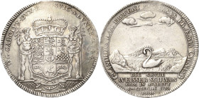 Braunschweig-Wolfenbüttel
Karl I. 1735-1780 Taler 1744, Zellerfeld Ausbeute der Grube Weißer Schwan. Zwei Wilde Männer halten Wappen mit Fürstenhut /...