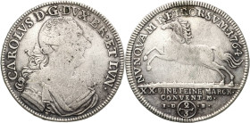 Braunschweig-Wolfenbüttel
Karl I. 1735-1780 2/3 Taler 1764, IDB-Braunschweig NVNQVAM RETRORSVM (= Niemals zurück) Welter 2733 Leichte Prägeschwäche, ...