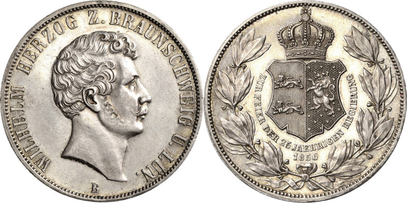 Braunschweig-Wolfenbüttel
Wilhelm 1831-1884 Doppeltaler 1856, B-Hannover 25-jäh...
