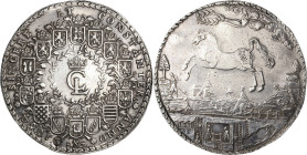 Braunschweig-Lüneburg-Celle
Christian Ludwig 1648-1665 Löser zu 3 Talern 1664, LW-Clausthal Ausbeute der Harzer Gruben. Bekröntes Monogramm im Lorbee...