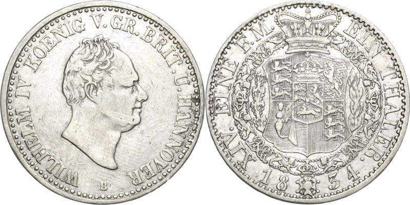 Braunschweig-Calenberg-Hannover
Wilhelm IV. 1830-1837 Taler 1834, B-Hannover AK...