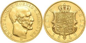 Braunschweig-Calenberg-Hannover
Ernst August 1837-1851 5 Taler 1849, B-Hannover AKS 94 Jaeger 127 Friedberg 1176 6.66 g. Sehr selten. Feine Kratzer, ...