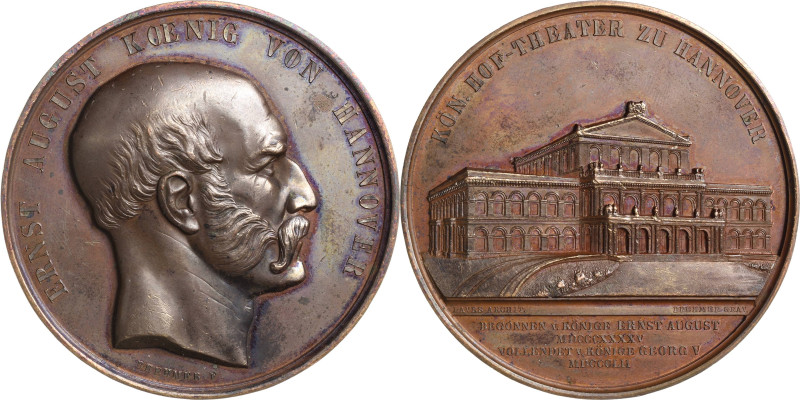 Braunschweig-Calenberg-Hannover
Ernst August 1837-1851 Bronzemedaille 1852 (F. ...