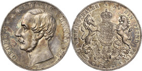 Braunschweig-Calenberg-Hannover
Georg V. 1851-1866 Doppeltaler 1862, B-Hannover AKS 143 Jaeger 97 Kahnt 245 Davenport 683 Min. Randfehler, fast Stemp...