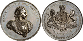 Braunschweig-Calenberg-Hannover
Marie, Gemahlin von König Georg V. *1818, +1907 Silbermedaille 1898 (H. Jauner) Zum 81. Geburtstag. Brustbild Marias ...