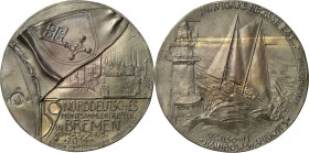 Bremen-Stadt
 Weißmetallgussmedaille 2014 (P.-G. Güttler) 59. Norddeutsches Münzsammlertreffen in Bremen. Eine flatternde Flagge mit dem Bremer Stadt...