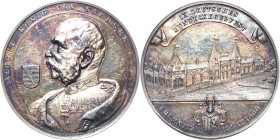 Chemnitz
 Silbermedaille 1900 (Glaser & Sohn) IX. Deutsches Bundeskegelfest. Uniformiertes Brustbild des Königs Albert nach links, davor sächsisches ...