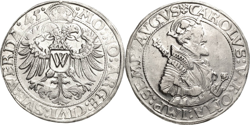 Donauwörth
 Taler 1545. Mit Titel und Porträt Karls V Gebhart 98 Schulten 756 D...