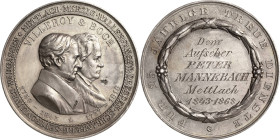 Dresden
 Silbermedaille o.J. (graviert 1868) (Lauer) Prämie für 25-jährige Treue Dienste in der Firma Villeroy & Boch - verliehen dem Aufseher Peter ...