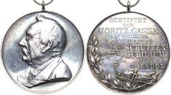 Dresden
 Silbermedaille 1894 (A. Schreitmüller / R. Diller) Auf das 50-jährige Schützenjubiläum von Moritz Gasse. Brustbild nach links / Stadtansicht...