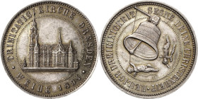 Dresden
 Silbermedaille 1894 (R. Diller) Auf die Weihe der Trinitatiskirche. Ansicht des Kirchengebäudes / Glocke und zwei Engel. 33,5 mm, 18,42 g Ge...