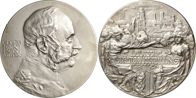 Dresden
 Silbermedaille 1903 (Paul Sturm) Deutsche Städteausstellung. Brustbild...