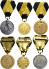 Dresden
 Vergoldete Bronzemedaille o.J. (graviert 1922). B. D. R. Zweier Kunstfahren Gaumeisterschaft - Gau 21 b Dresden. Stadtwappen im Lorbeerkranz...