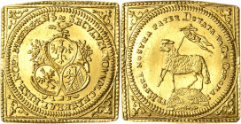 Nürnberg
 Dukatenklippe 1700, IMF-Johann Martin Förster Lammdukatenklippe Kellner 74 Slg. Erlanger 592 Friedberg 1886 GOLD. 3.39 g. Prachtvolles Exem...