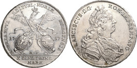 Nürnberg
 Taler 1757, MF-Mann/Förster Im Armabschnitt Loos. Mit Titel und Porträt Franz I Kellner 338 Slg. Erlanger 706 Davenport 2485 Attraktives Ex...