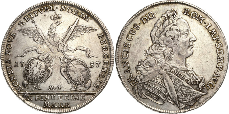 Nürnberg
 Taler 1757, MF-Mann/Förster Im Armabschnitt Loos. Mit Titel und Portr...