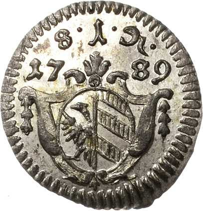 Nürnberg
 Einseitiger Pfennig 1789. Kellner 402 Slg. Erlanger 797 Prachtexempla...