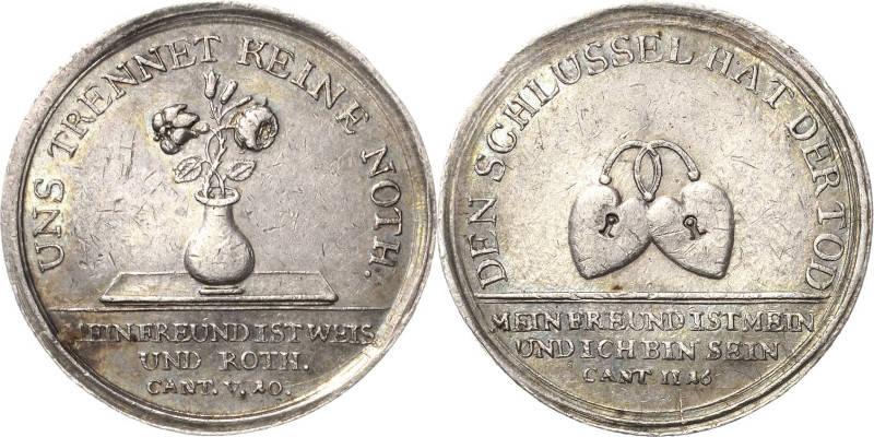 Nürnberg
 Silbermedaille o.J. Uns trennet keine Noth - den Schlüssel hat der To...