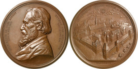 Nürnberg
 Bronzemedaille 1892 (Lauer) Auf den Tod von August Ottmar Essenwein. Brustbild nach links / Stadtansicht mit Detailansicht des Germanischen...