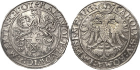 Öttingen
Karl Wolfgang, Ludwig XV. und Martin 1534-1546 Taler 1546. Mit Titel Karls V Löffelholz 177 Davenport 9618 Schulten 2617 Seltener Jahrgang m...