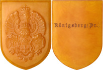 Ostpreußen
Königsberg Bernsteinplakette o.J. Ehrengabe des Oberbürgermeisters von Königsberg Dr. Hellmuth Will an die Tagungsteilnehmer. Das historis...