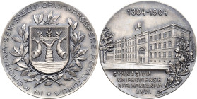 Ostpreußen
Königsberg Silbermedaille 1904 (Mayer & Wilhelm) 600 Jahre des Kneiphöfischen Gymnasiums in Königsberg. Gebäudeansicht, im Abschnitt 4 Zei...