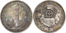 Plauen
 Silbermedaille 1896 (L.D., vermutlich L. Diller) Auf die Weihe des Bismarckturms in Plauen. Turm / Stadtwappen. Randpunze: (Halbmond, Krone) ...