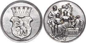 Pommern-Medaillen
 Silbermedaille o.J. (E. Weigand/F.W. Kullrich) Auf die Pferde-Lotterie in Stettin. Bekröntes Wappen / Sitzende Frauengestalt mit v...
