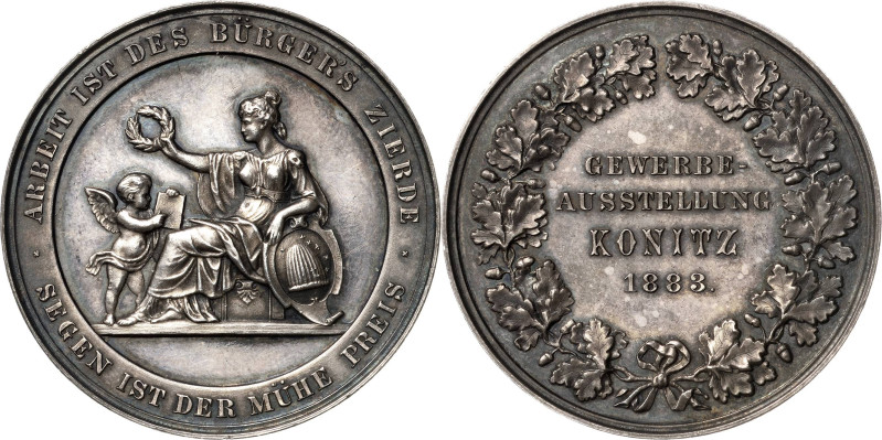 Preußen-Westpreußen
Medaillen Silbermedaille 1883 (unsigniert) Gewerbeausstellu...