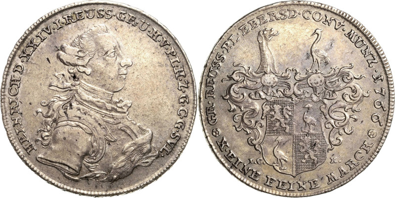 Reuss-Jüngere Linie - Lobenstein-Ebersdorf
Heinrich XXIV. 1747-1779 Taler 1766,...