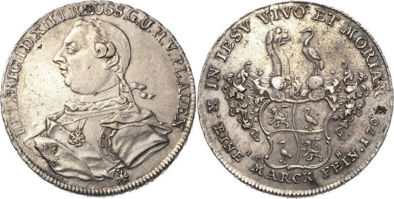Reuss-Jüngere Linie - Schleiz
Heinrich XII. 1744-1784 Taler 1764, ICH-Saalfeld ...
