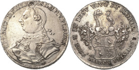 Reuss-Jüngere Linie - Schleiz
Heinrich XII. 1744-1784 Taler 1764, ICH-Saalfeld IN IESV VIVO ET MORIAR (= In Jesus lebe ich und werde ich sterben) Sch...
