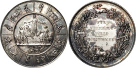 Reuss-Städte und Gemeinden
Schleiz Silbermedaille o.J. (2. Hälfte 19. Jh.) (E. Durussel/G. Loos) Prämie für verdienstvolle Leistungen. Weibliche Pers...