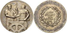 Reuss-Städte und Gemeinden
Schleiz Versilberte Bronzemedaille 1925 (unsigniert) Erinnerungsmedaille der Landwirtschafts-, Industrie- und Gewerbeausst...
