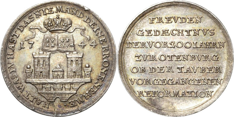 Rothenburg ob der Tauber
 Silbermedaille 1744. 200-Jahrfeier der Reformation in...