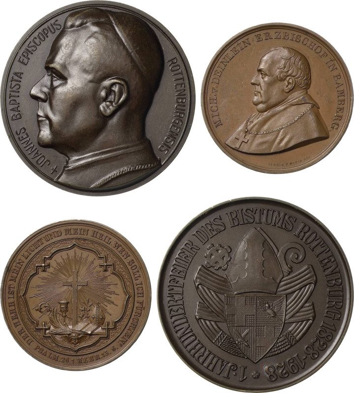 Rottenburg-Bistum
 Bronzemedaille 1928 (unsigniert) Jahrhundertfeier des Bistum...